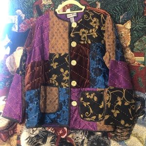 Indigo moon size medium patchwork jacket